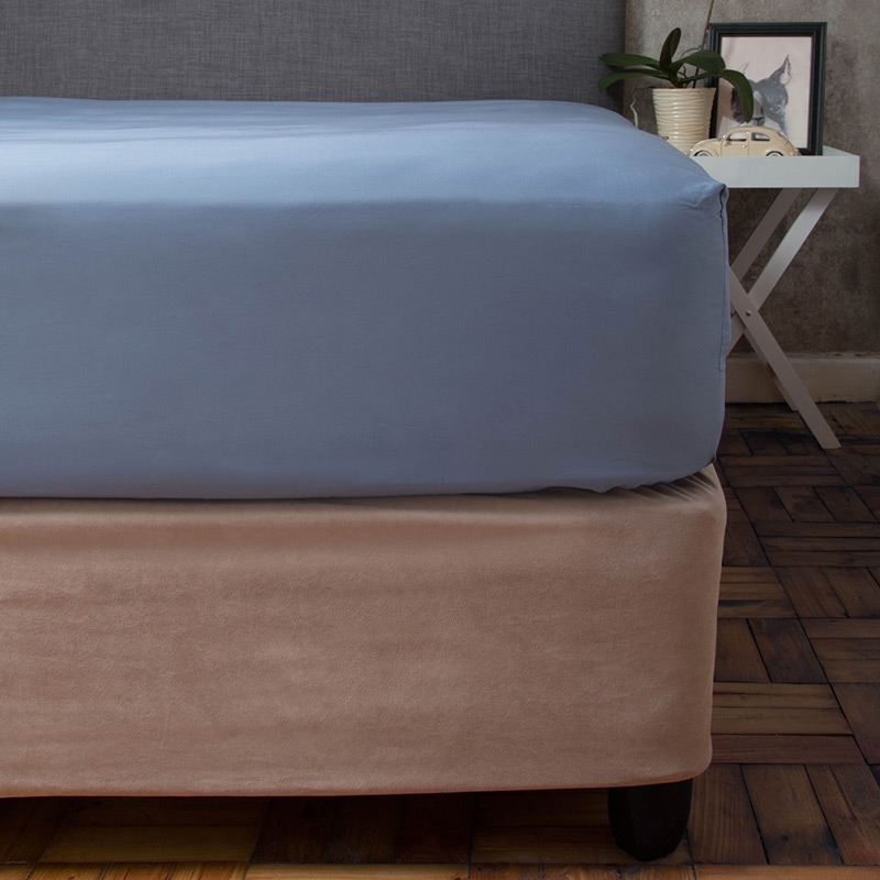 Faux Suede Bed Base Wrap