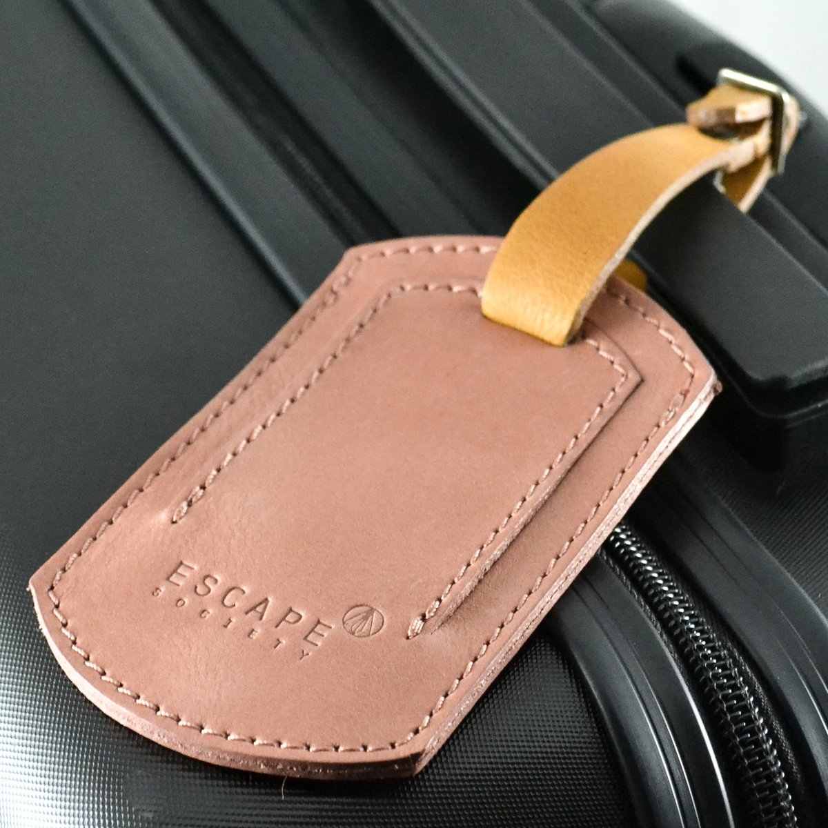 Full Grain Leather Luggage Tag