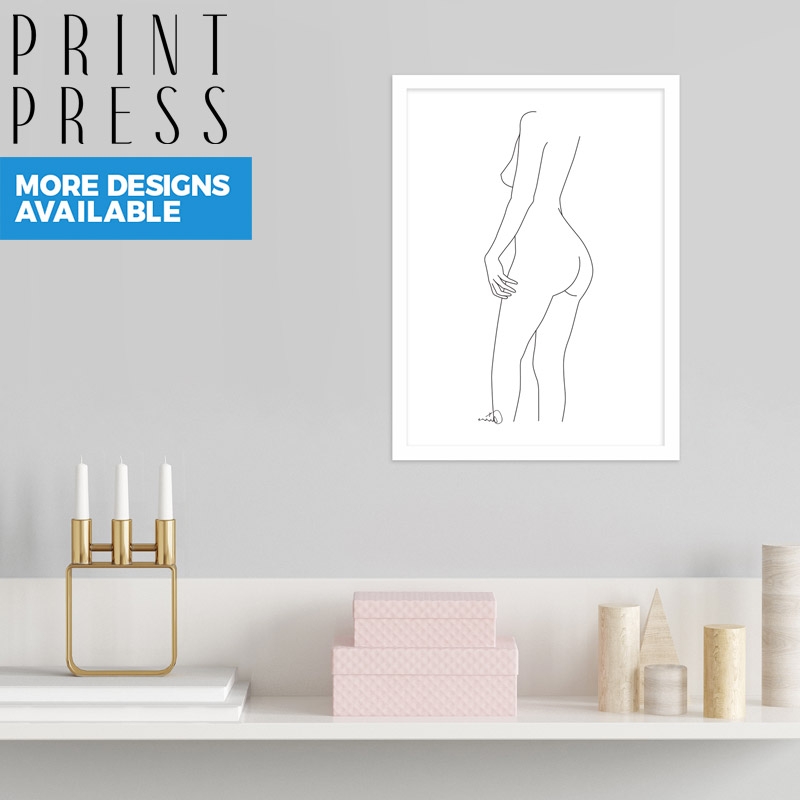 Framed Line Drawing Print