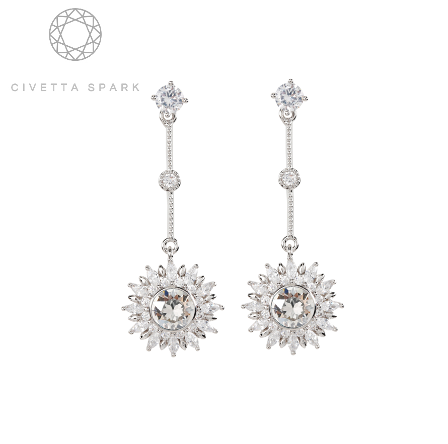 Keria Earrings with Swarovski Elements (Crystals & Zirconia)