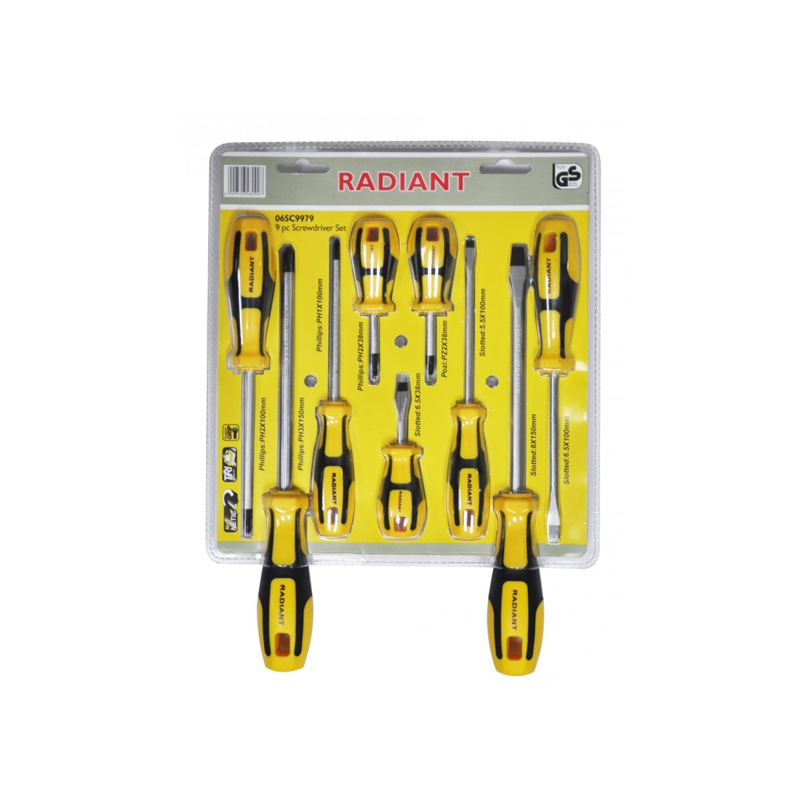 9 Piece Screwdriver Set