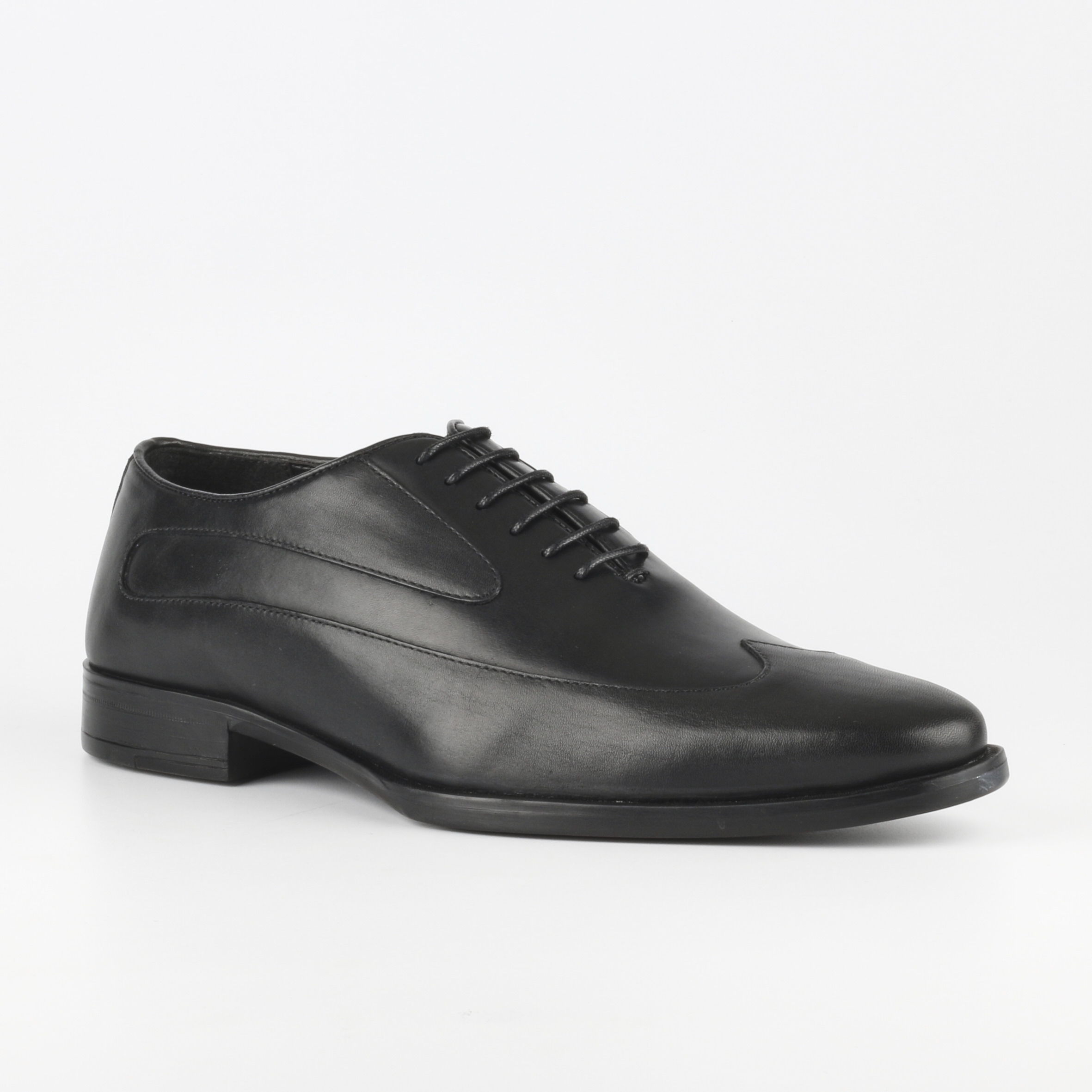 Men's Black Leather Sanjo Lace Up Shoes