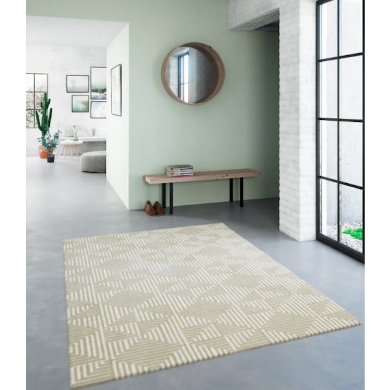 Cream Geometric Triangle