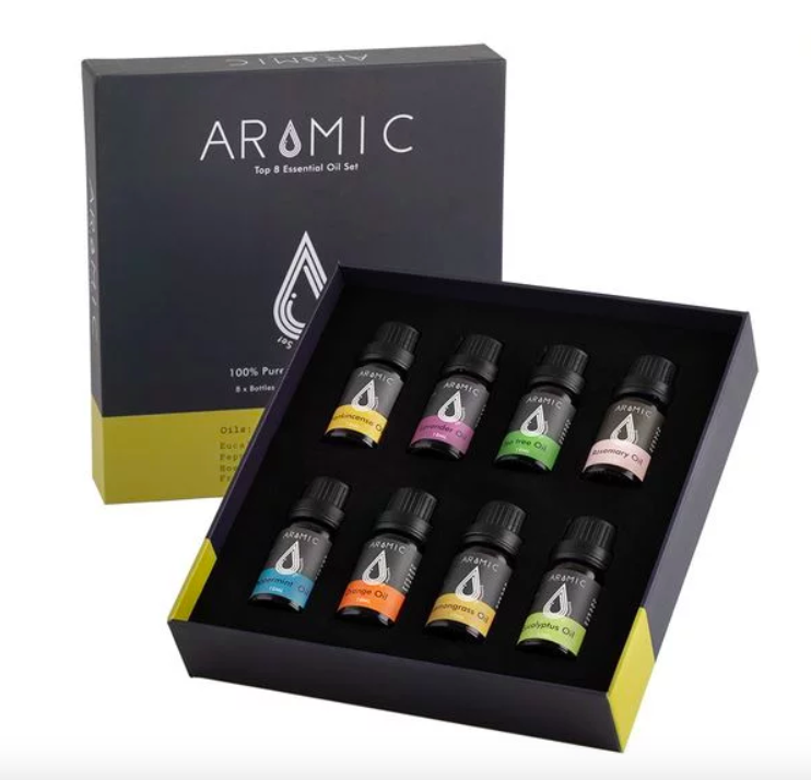 Set of 8 100% Pure Essential Aromatherapy Oils