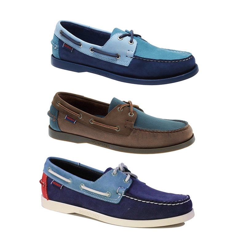 Men's Spinnaker Two Tone Suede Moccasins