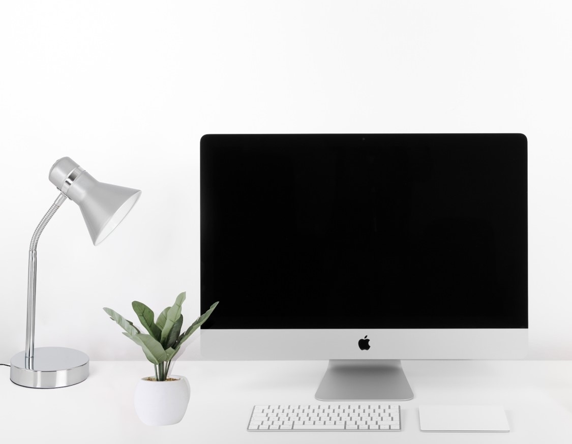 Small Silver Lamp - iMac not included