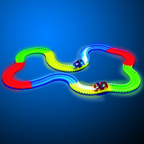 Glow in the Dark 3.7m  Race Track with 1 Red Racing Car