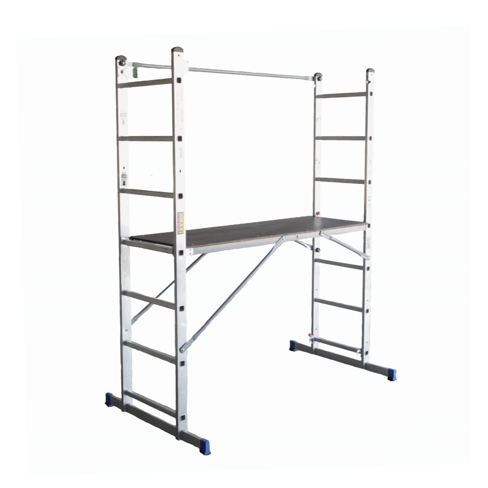 Portable Convertible Scaffold Ladder (Converts from Ladder, A-Frame , Push up Ladder to Scaffold)