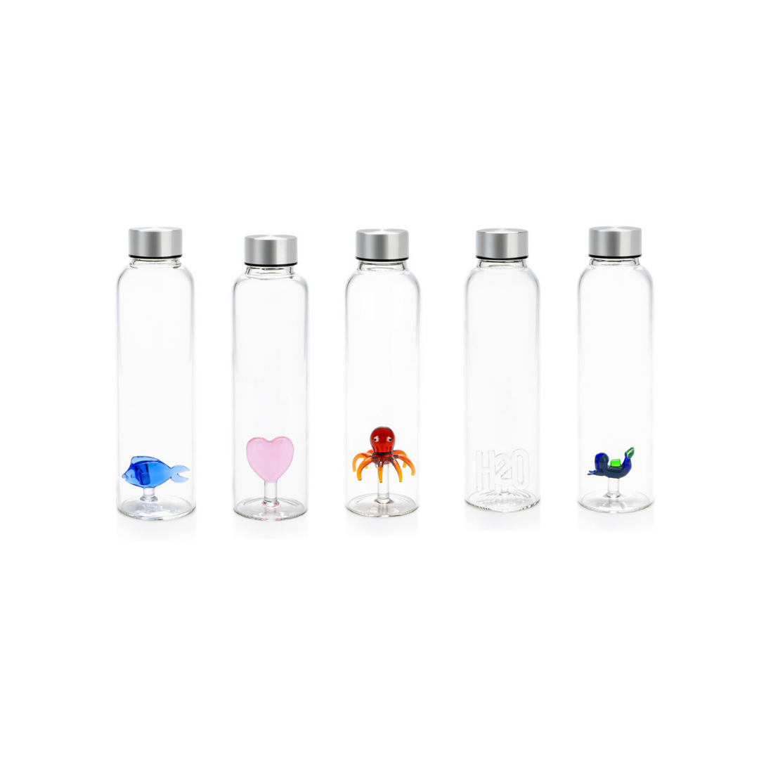 500ml or 1200ml Glass Stainless Steel Bottle