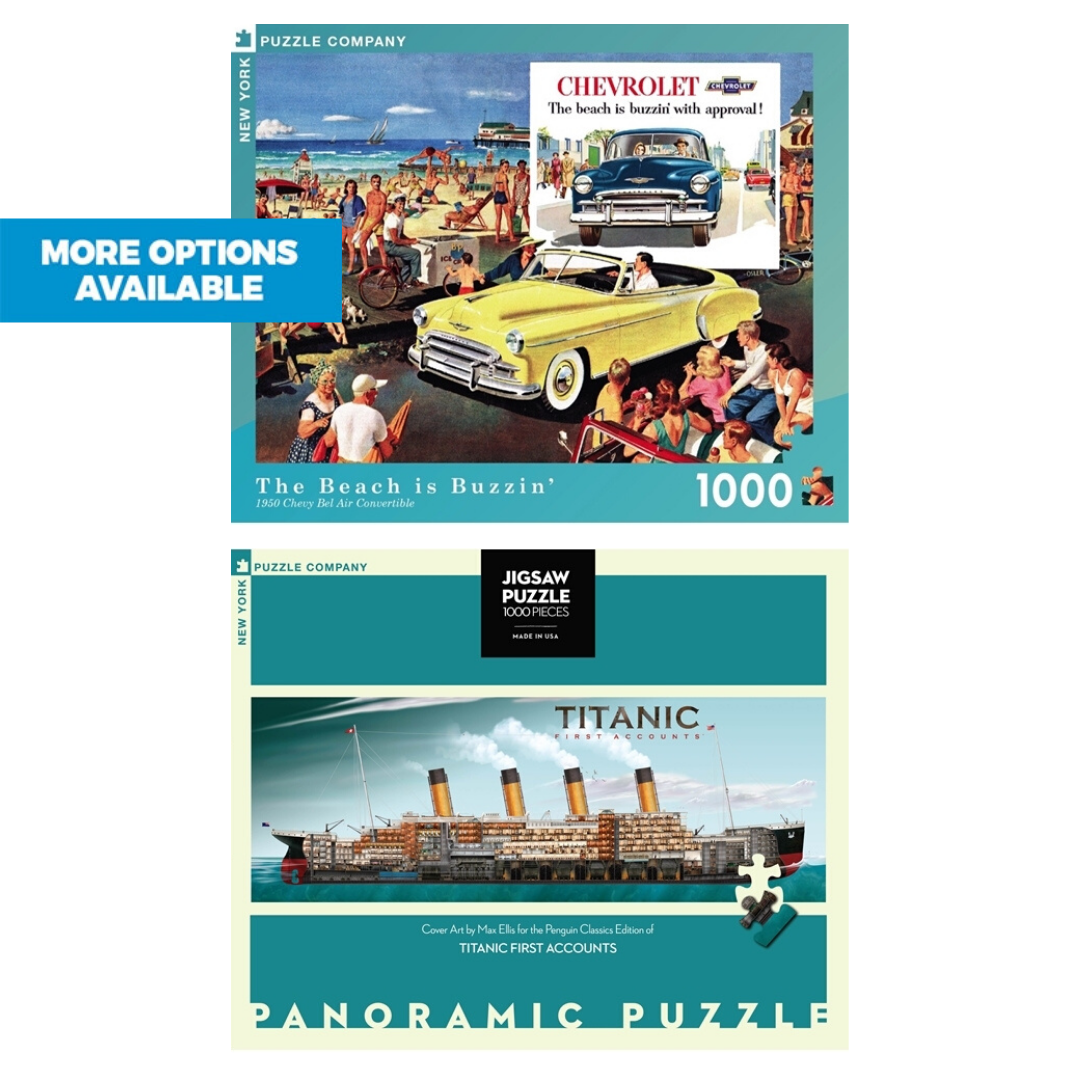 Pack of 2 1000 Piece Retro Puzzles (Multiple Options Available)