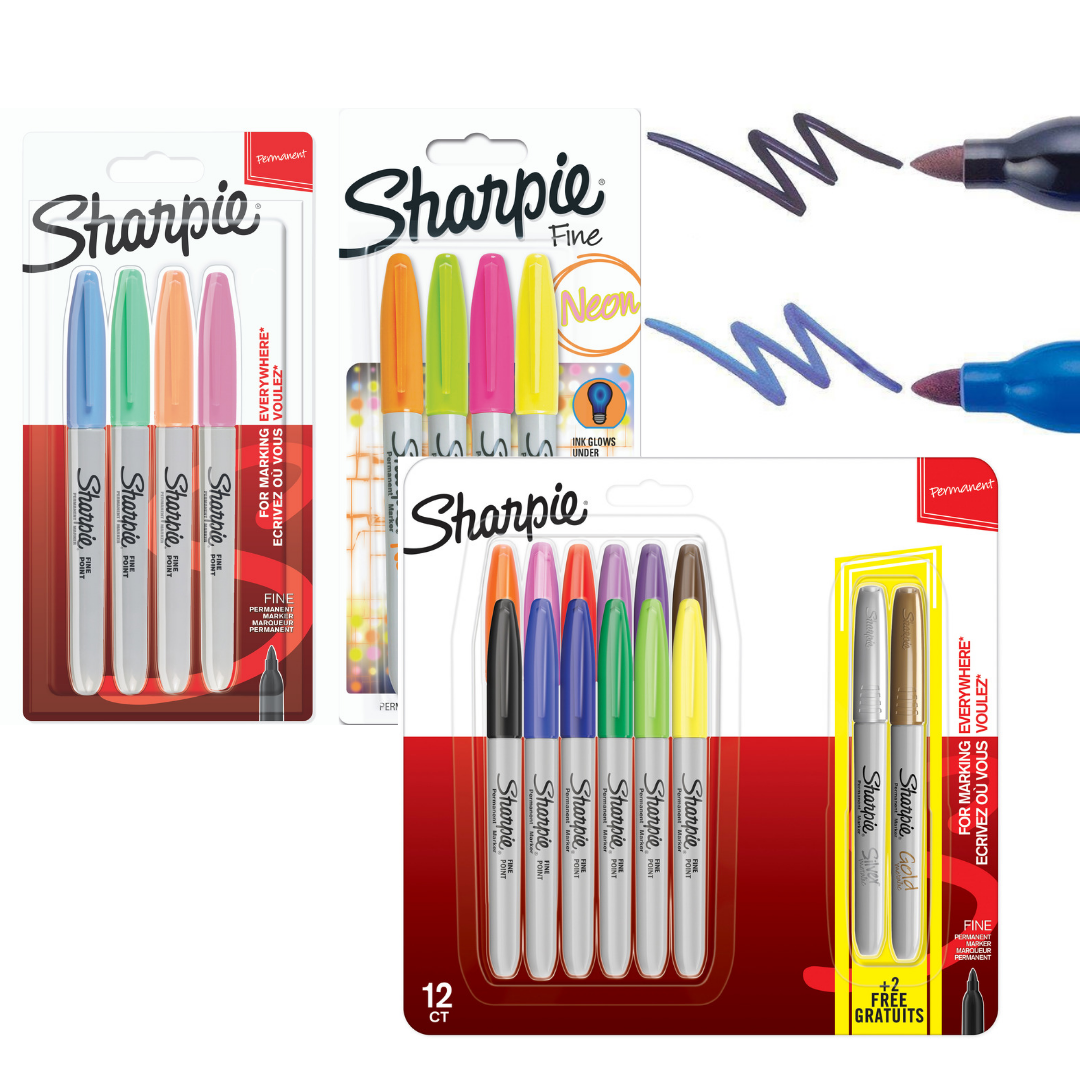 Pack of 22 Fine Permanent Markers (Pastel, Neon and Metallic)