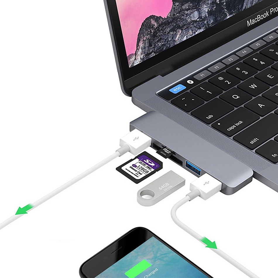 5-In-1 Type C Card Reader & Hub