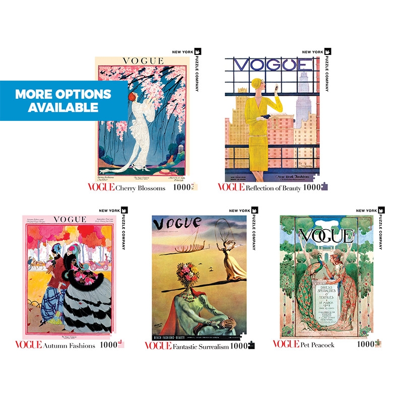 Pack of 2 1000 Piece Vogue & Vanity Fair Puzzles (Multiple Options Available)