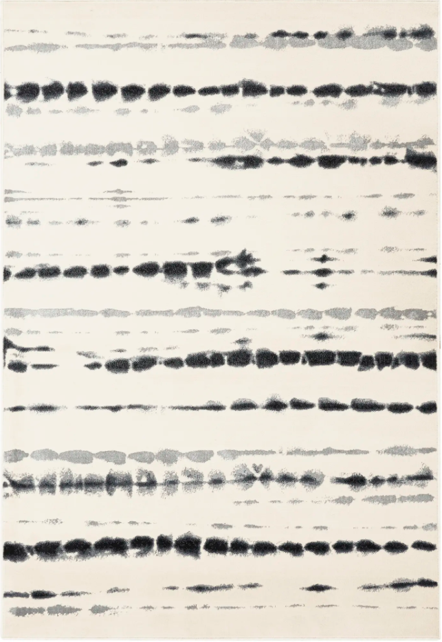 Black & Cream Mottled Linear Design