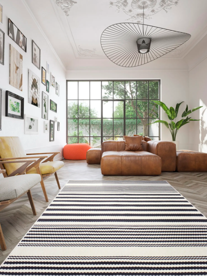 Black Linear Design On A White Background