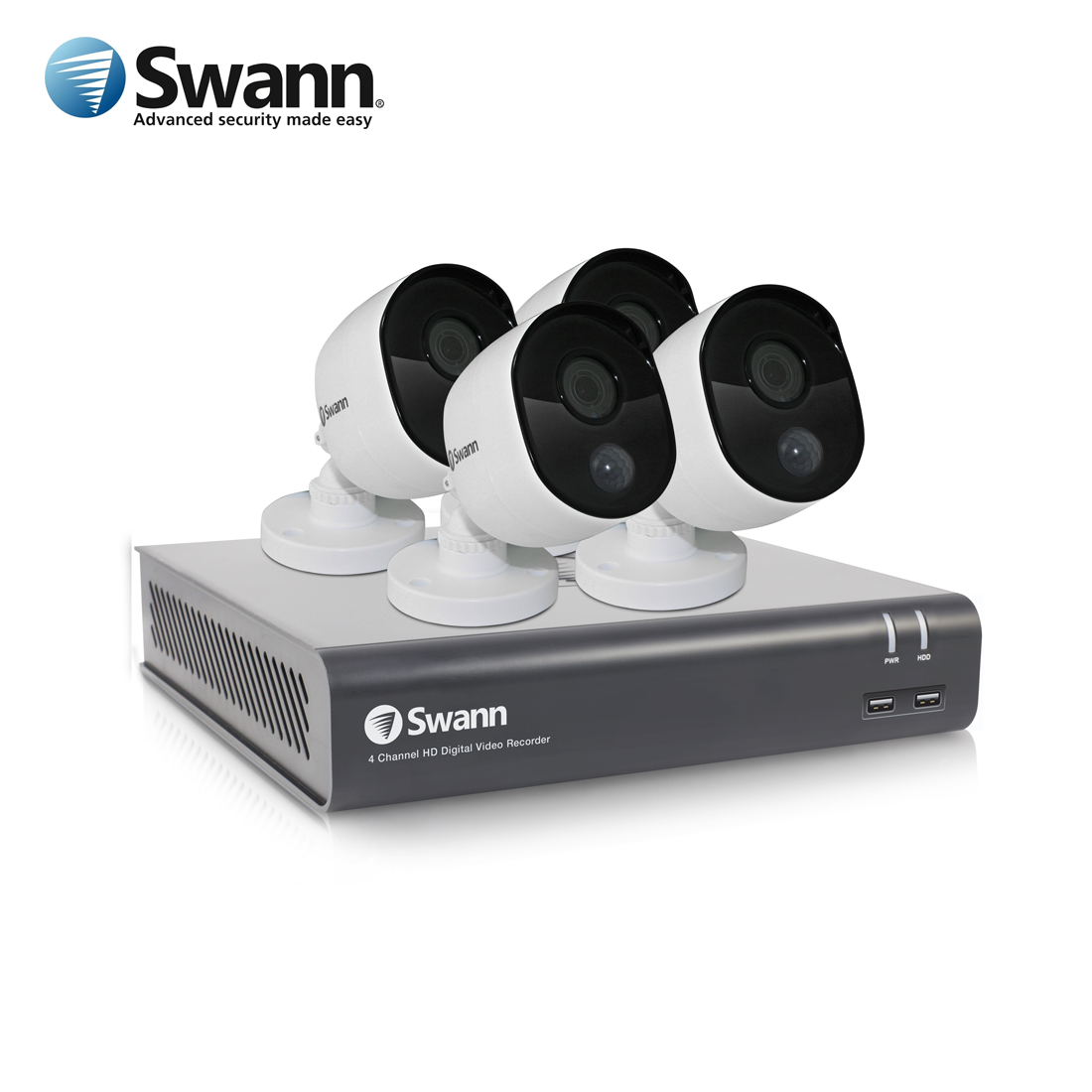 4 Channel Full HD DVR Security System with 4 x 1080p Thermal Sensing Cameras (32GB Micro SD)