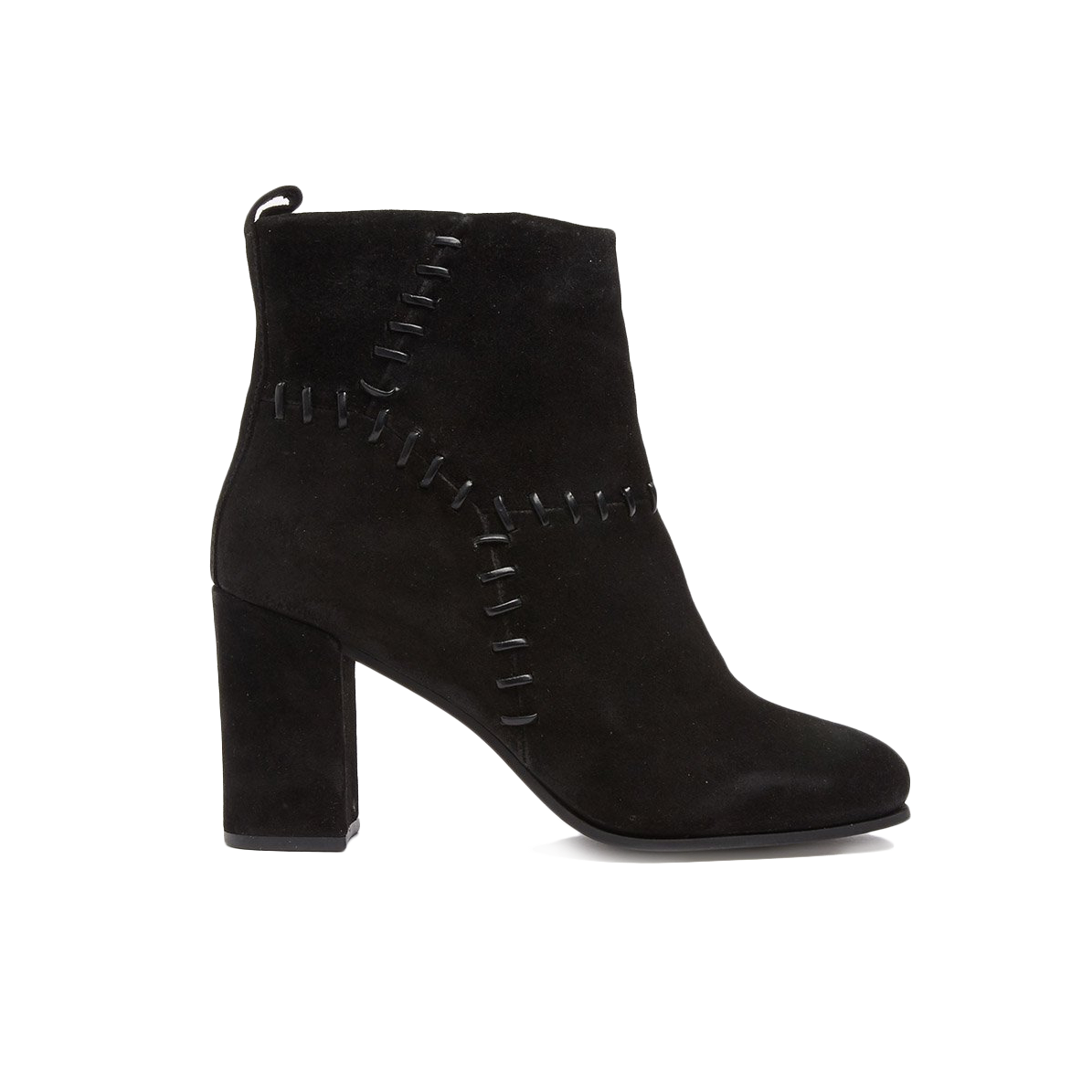 Ladies Leather Suede Patch Boots